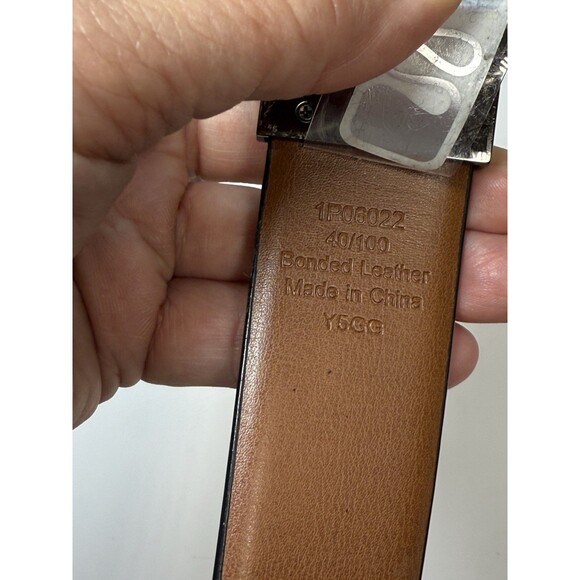 Perry Ellis Reversible Scratch Leather Belt Sz 40 New - Picture 6 of 7